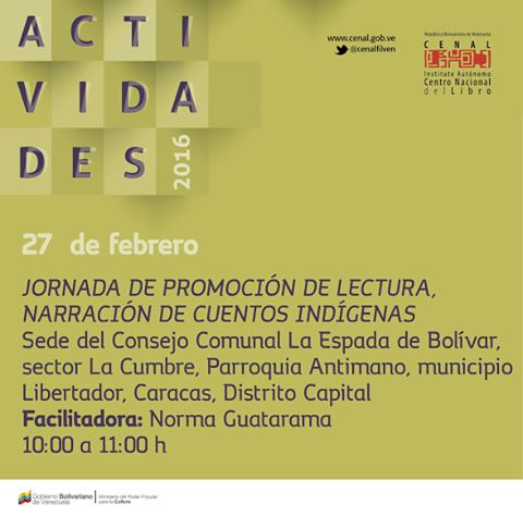 Jornada de Promoción de Lectura: Narración de cuentos Indígenas