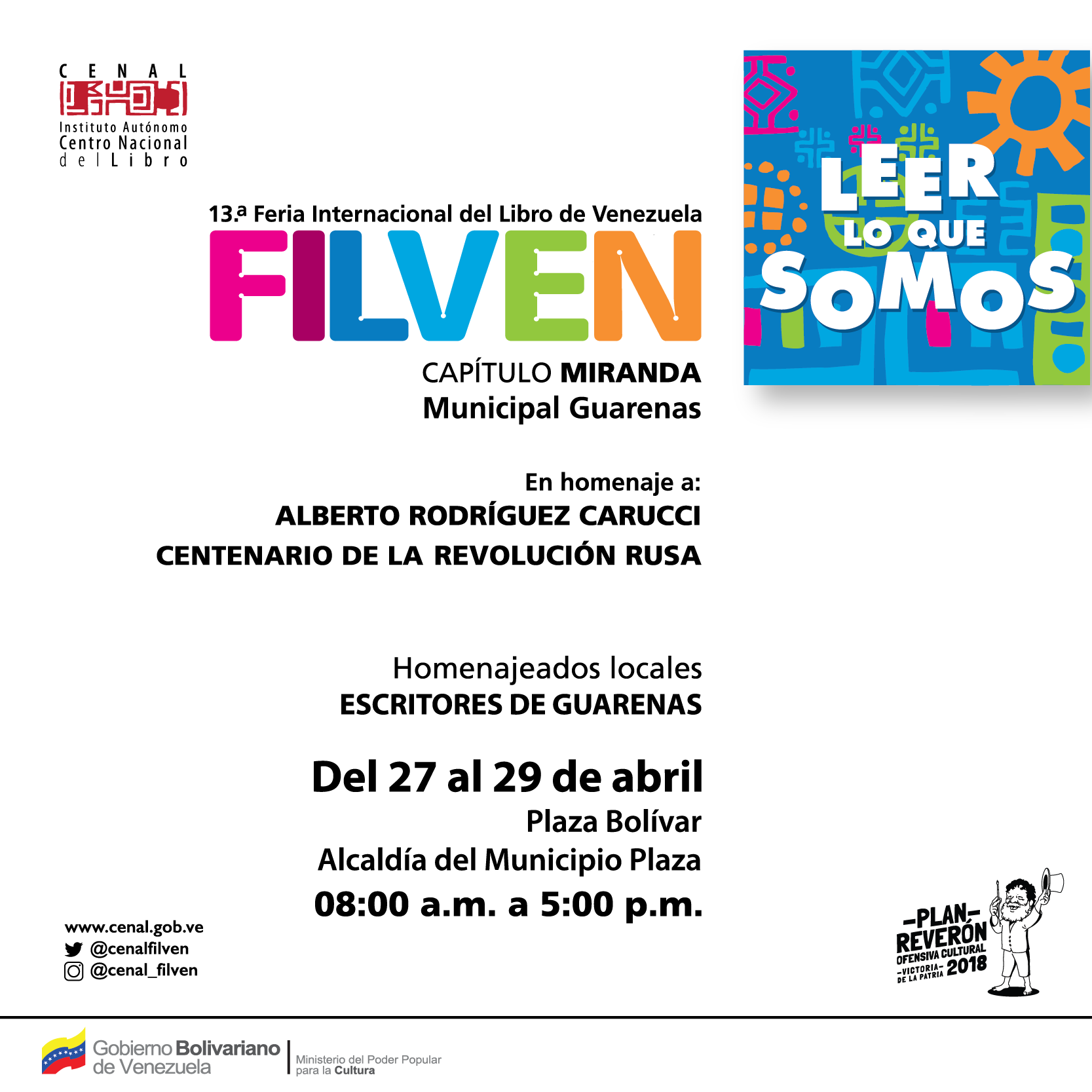 La FILVEN llega a la Plaza Bolívar de Guarenas