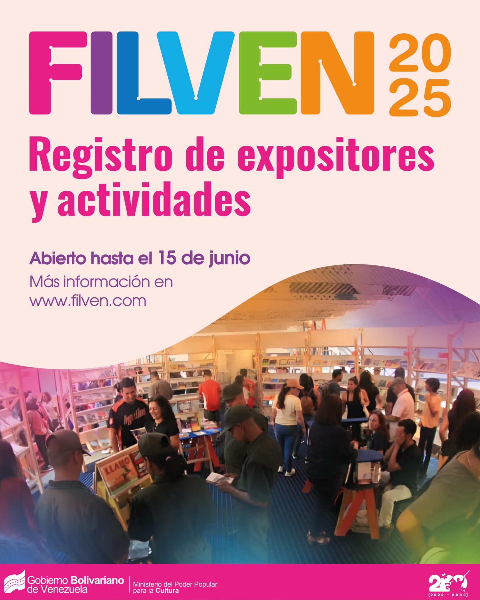 Abierto registro de expositores y actividades para la 21.ª Feria Internacional del Libro de Venezuela (FILVEN)